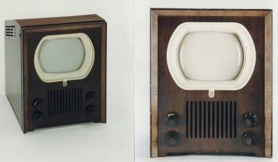 two views of the first TV by Philco