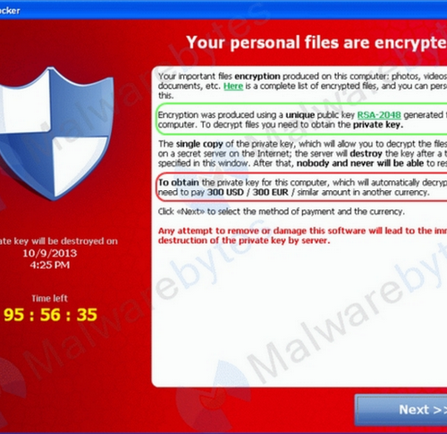 PowerLocker 恶意软件攻击的屏幕截图
