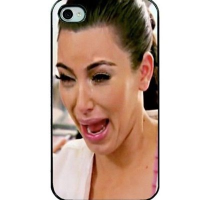 iPhone case with a picture of Kim Kardashian crying
