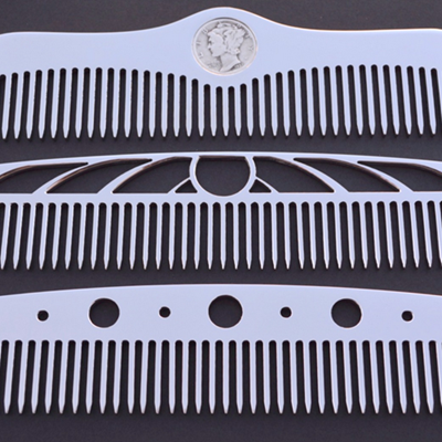 Metal Comb Works combs made from steel and titanium