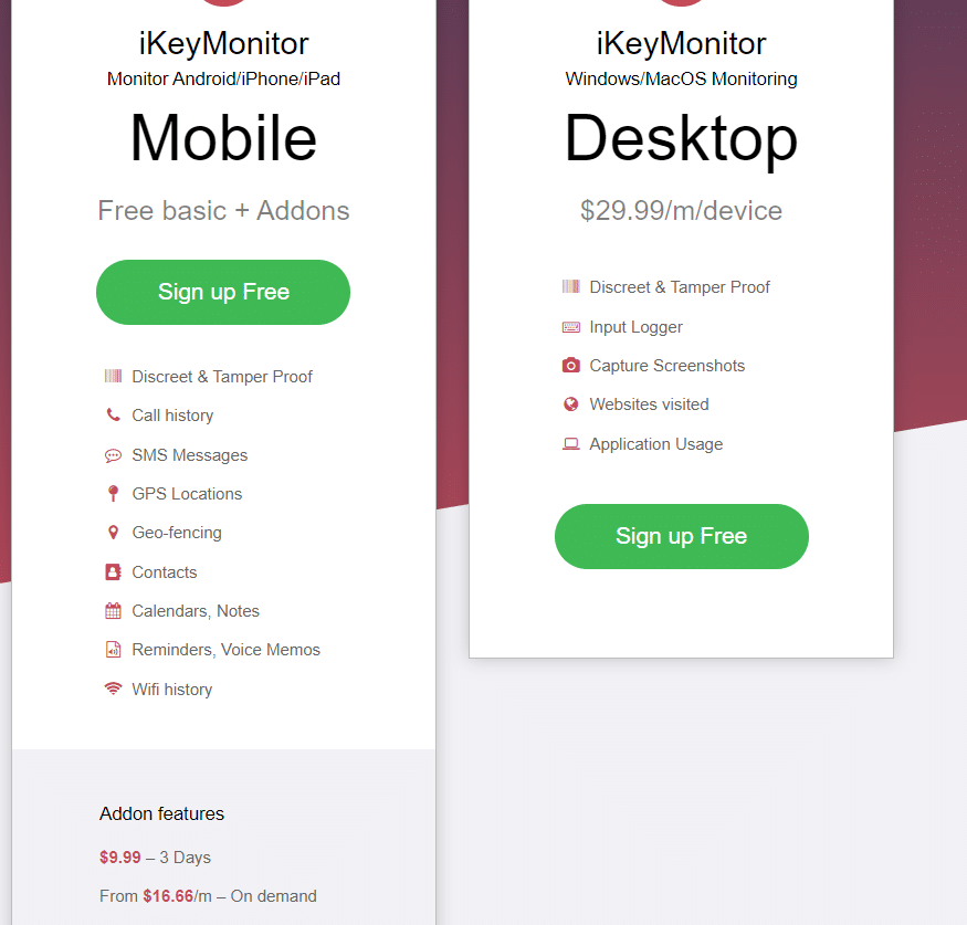 iKeyMonitor pricing