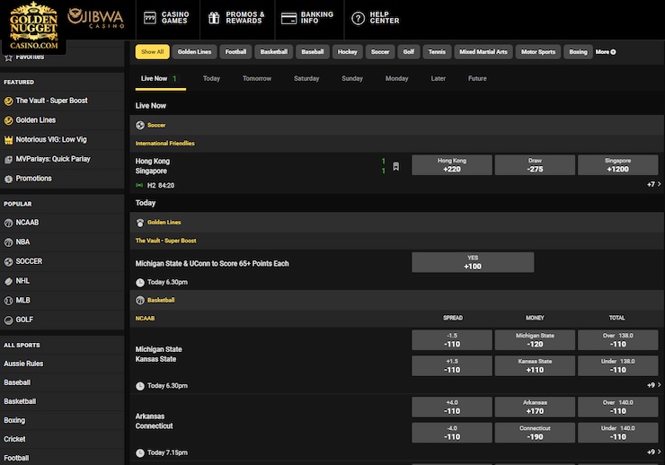 golden nugget MI online sports betting site