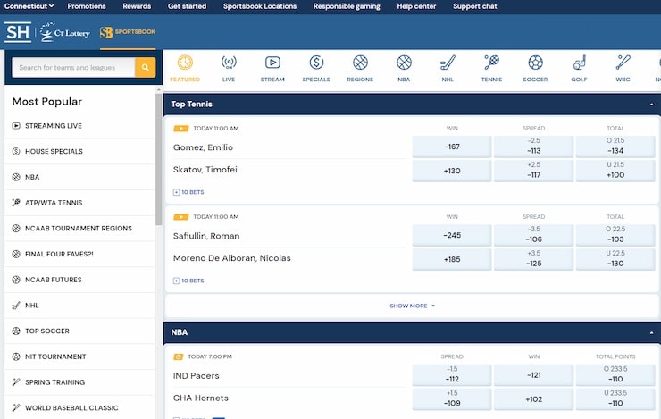 PlaySugarHouse Connecticut online sportsbook