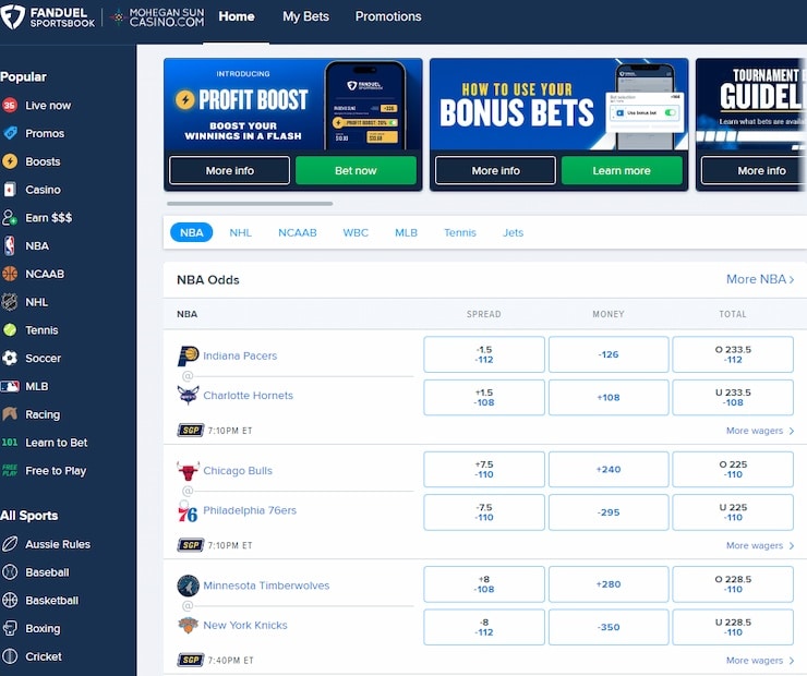 Fanduel Connecticut online sports betting site