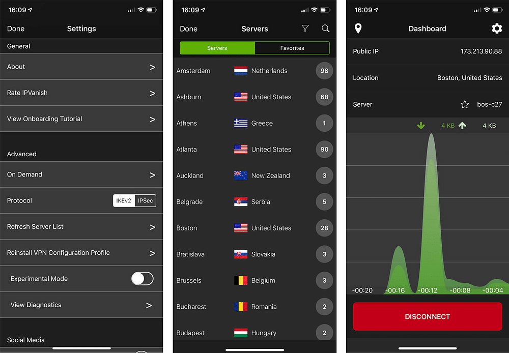 aplicación VPN IPVANISH