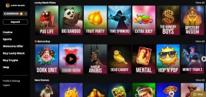 lucky block casino games