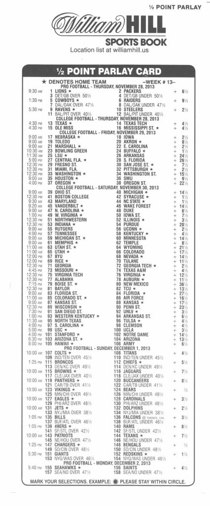 parlay cards