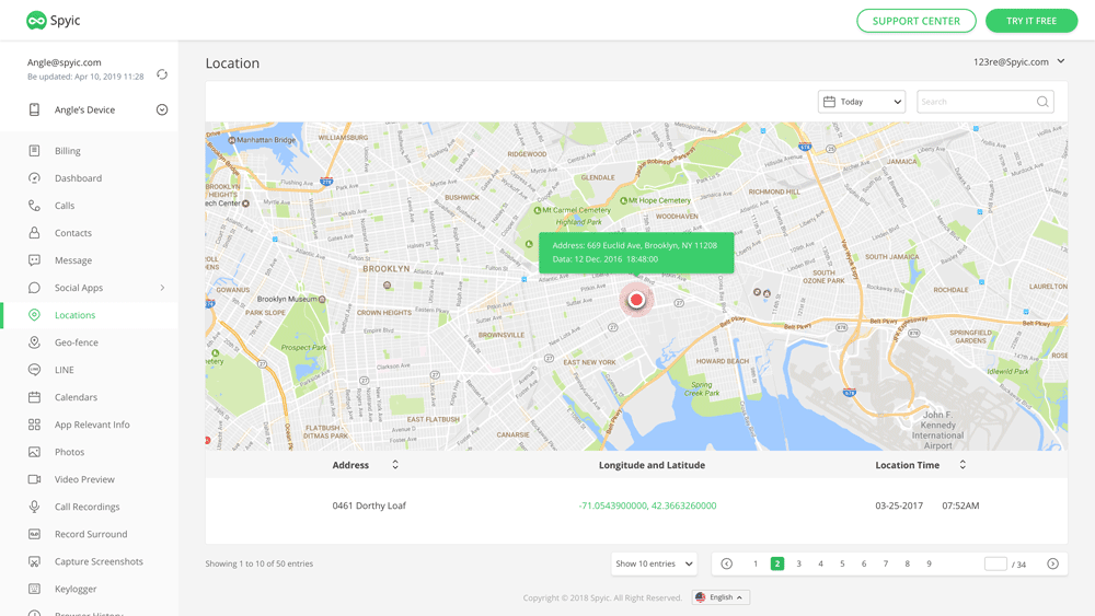 Spyic GPS tracking app