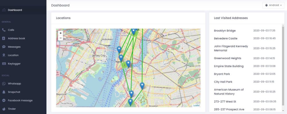 uMobix location tracking