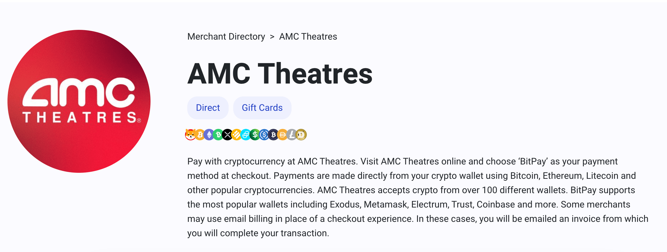 AMC Theatres crypto
