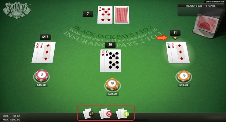 Blackjack betting and casino gamble conceptual idea with diamonds