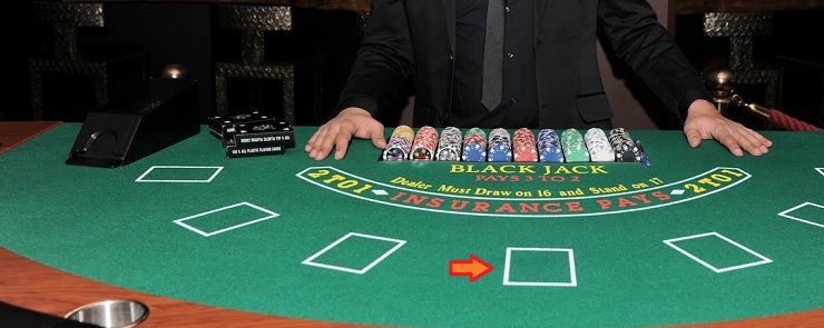 Blackjack betting and casino gamble conceptual idea with diamonds