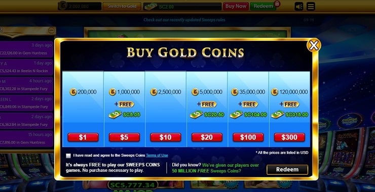Chumba Buy Gold Coins