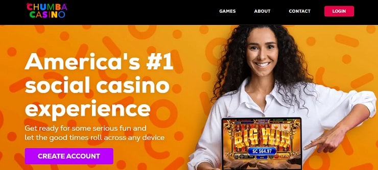 Chumba Sweepstakes Online Casino Homepage