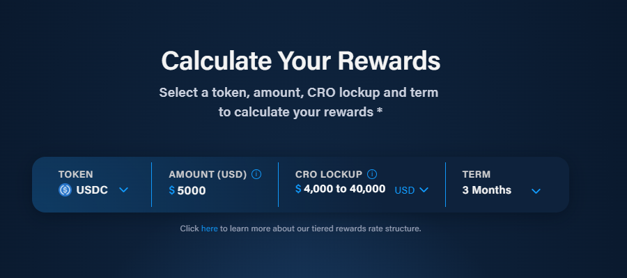 Crypto.com enables locking your CRO and earning yield.