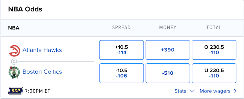FanDuel Same Game Parlay