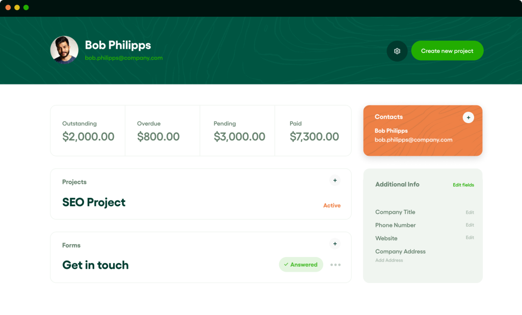 Hellobonsai dashboard