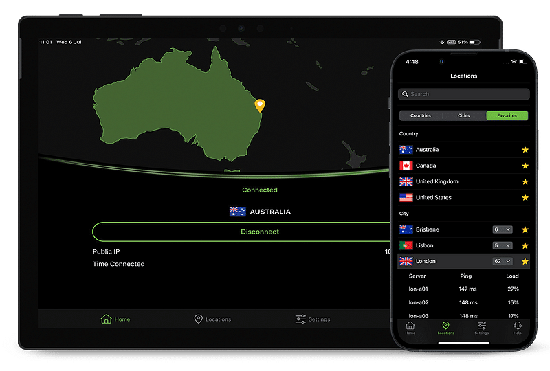 IPVanish interface