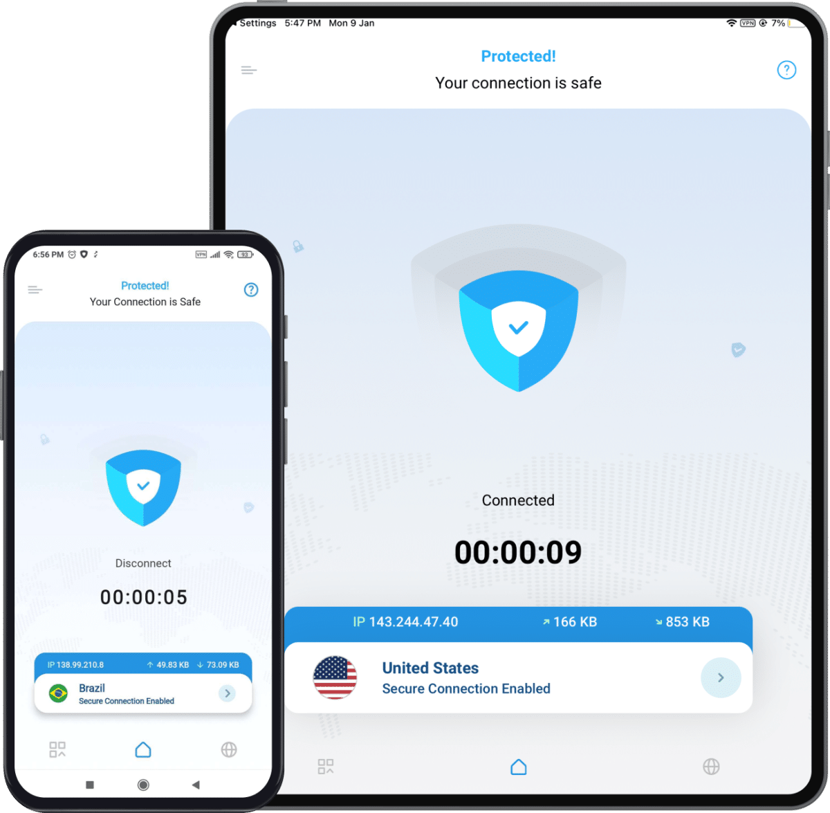 Ivacy VPN iOS interface on an iPhone