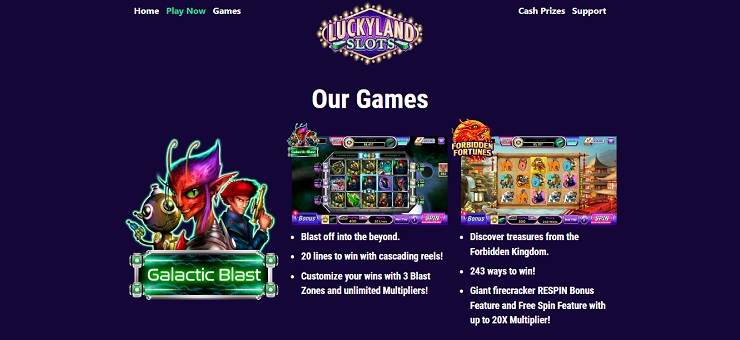 LuckyLand Wisconsin Online Sweepstakes Casino