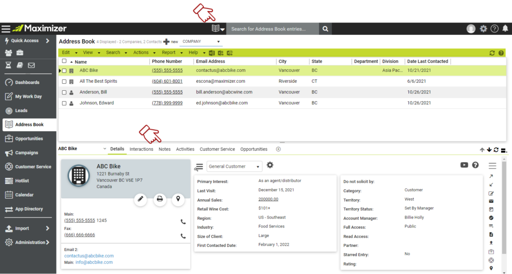 Maximizer CRM Lead and Opportunity Management