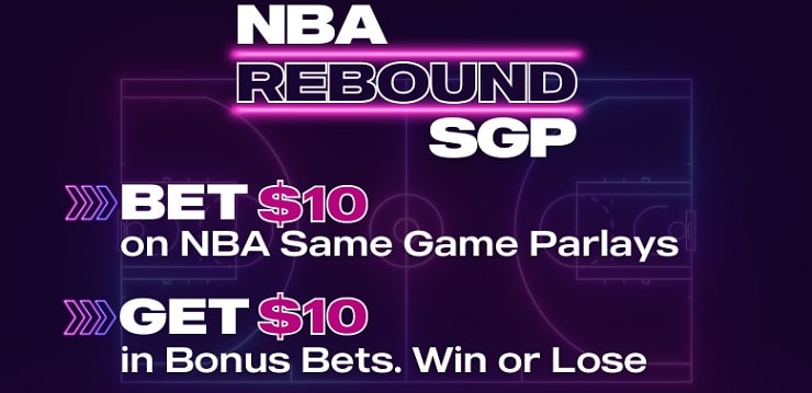 BetPARX NJ NBA Rebound SGP Promo