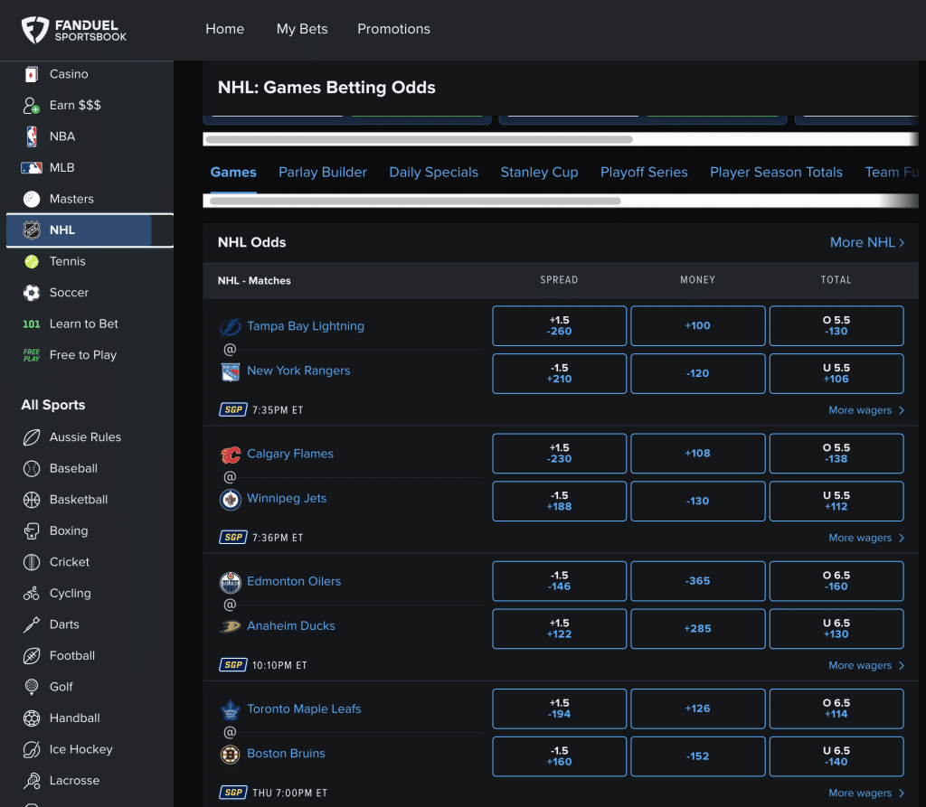 NHL Bets