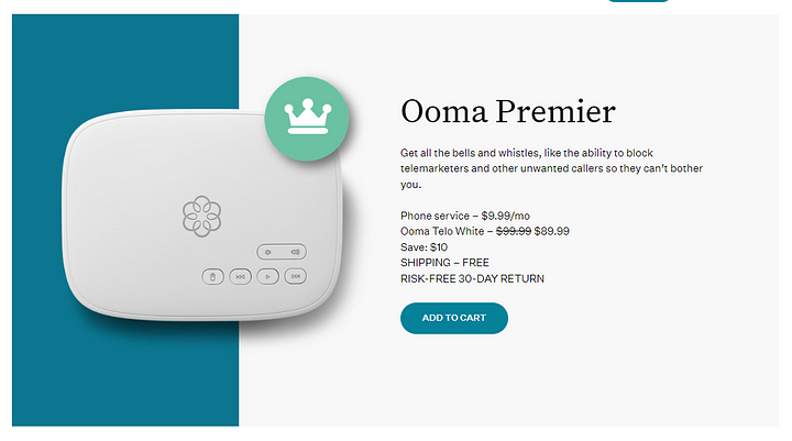 Ooma pricing