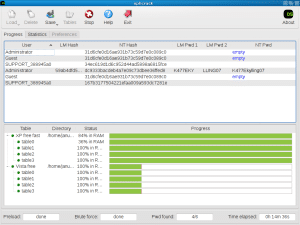 Ophcrack password cracker