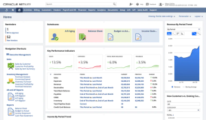 Oracle-NetSuite dashboard for business management
