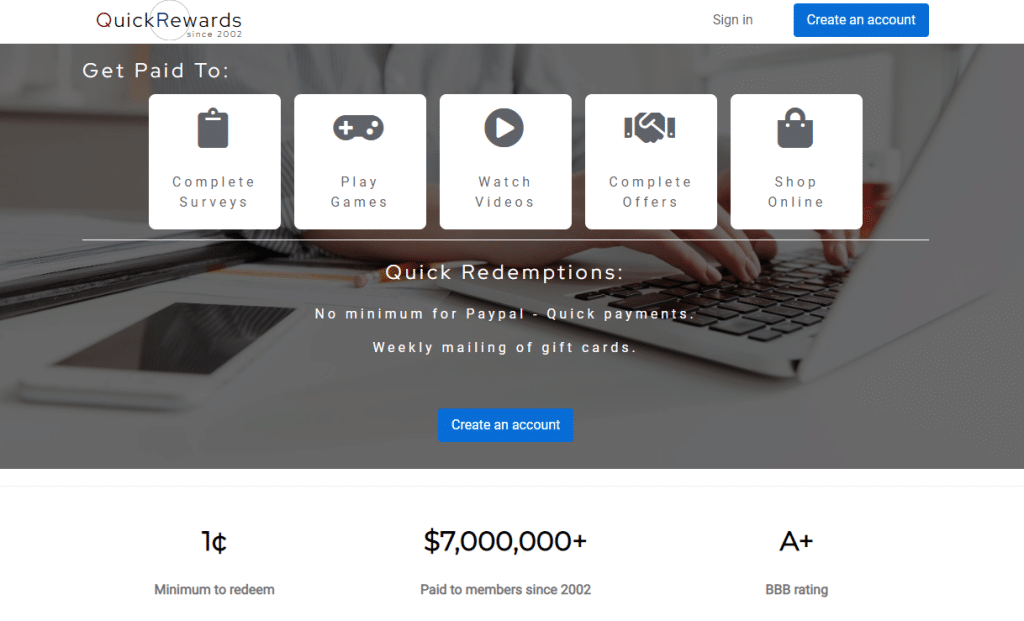 QuickRewards cashback app