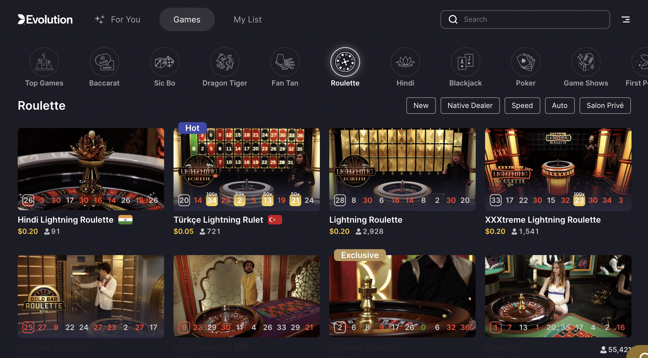 Live Bitcoin roulette