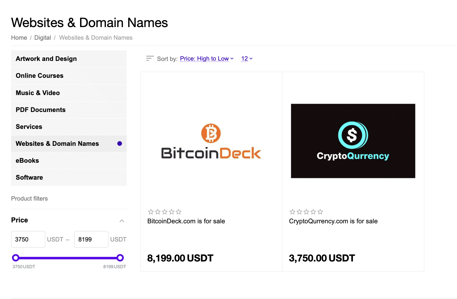 Crypto Emporium Websites & Domain Names