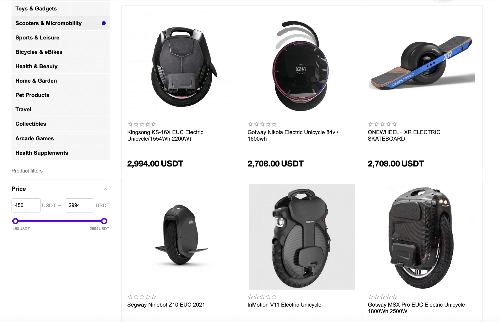 Segways and Scooters at Crypto Emporium