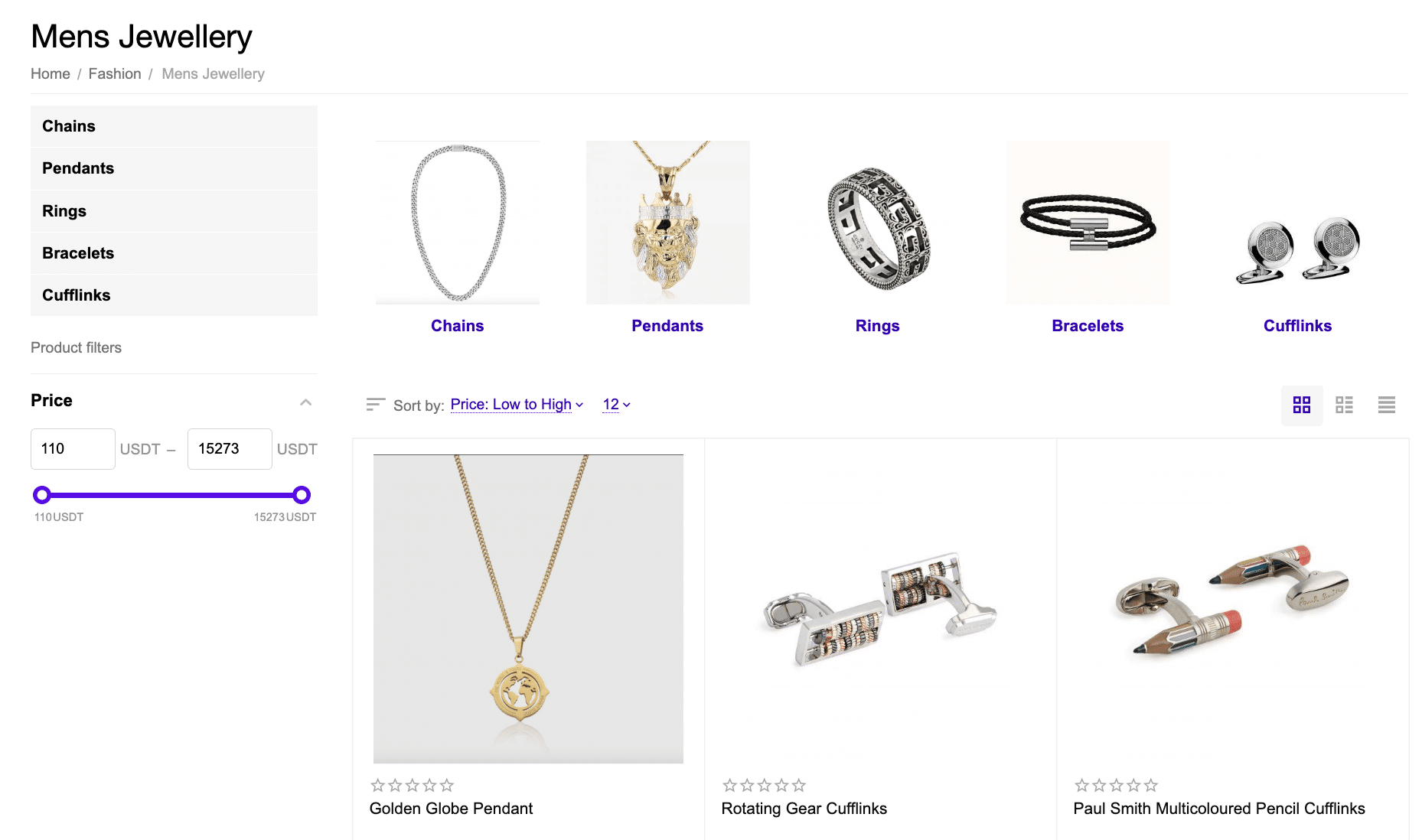 Mens Jewellery at Crypto Emporium. 