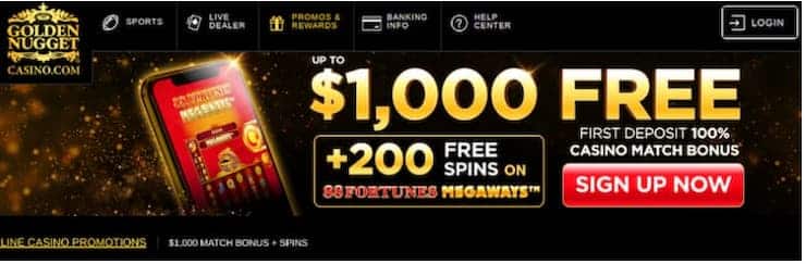 Golden Nugget casino match bonus