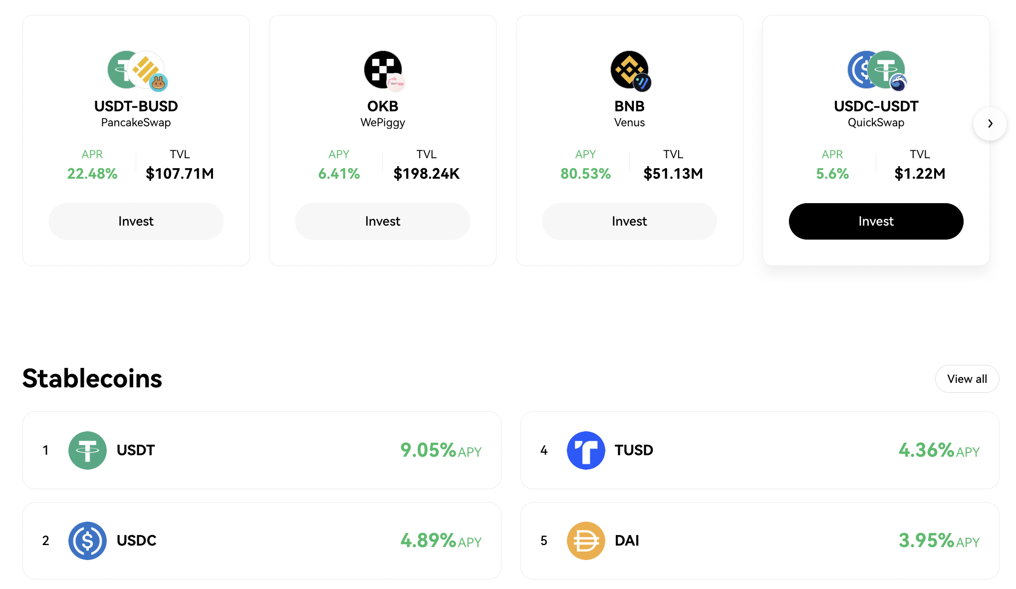 OKX DEX yields 