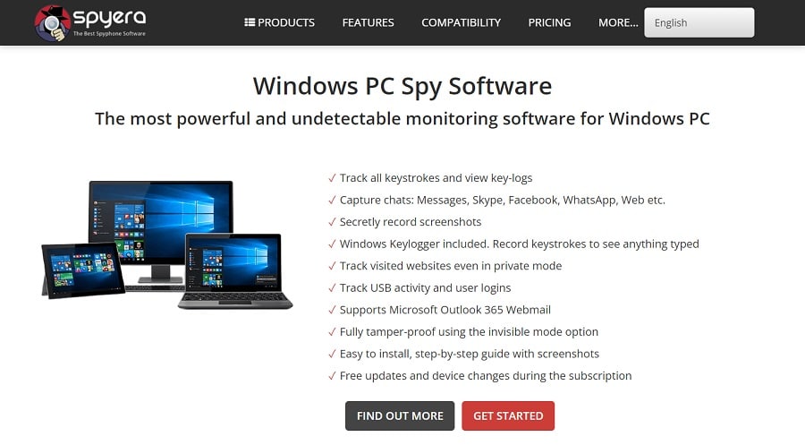 Spyera keylogger software