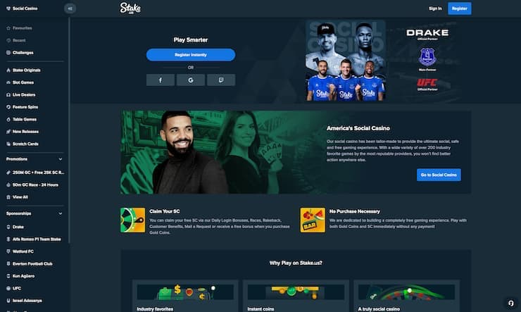 Stake.us North Carolina Homepage