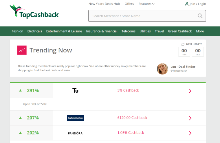 Topcashback cashback app