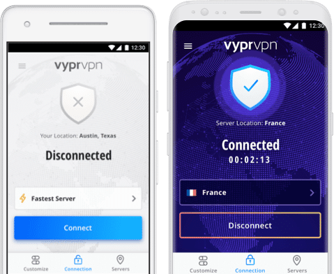 VyprVPN interface