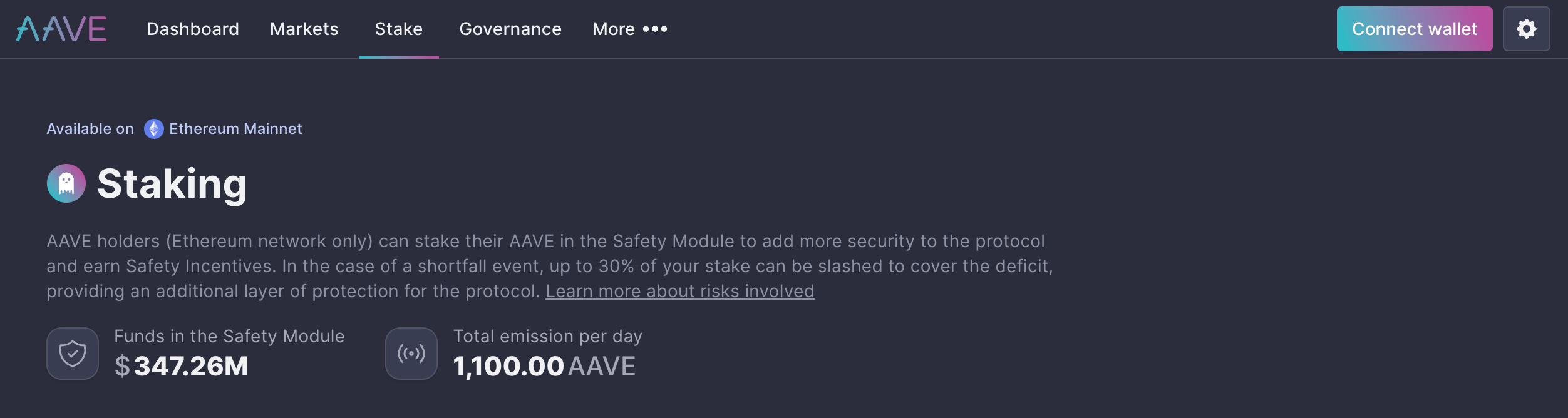 Aave staking