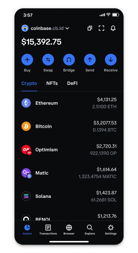 coinbase crypto wallet 