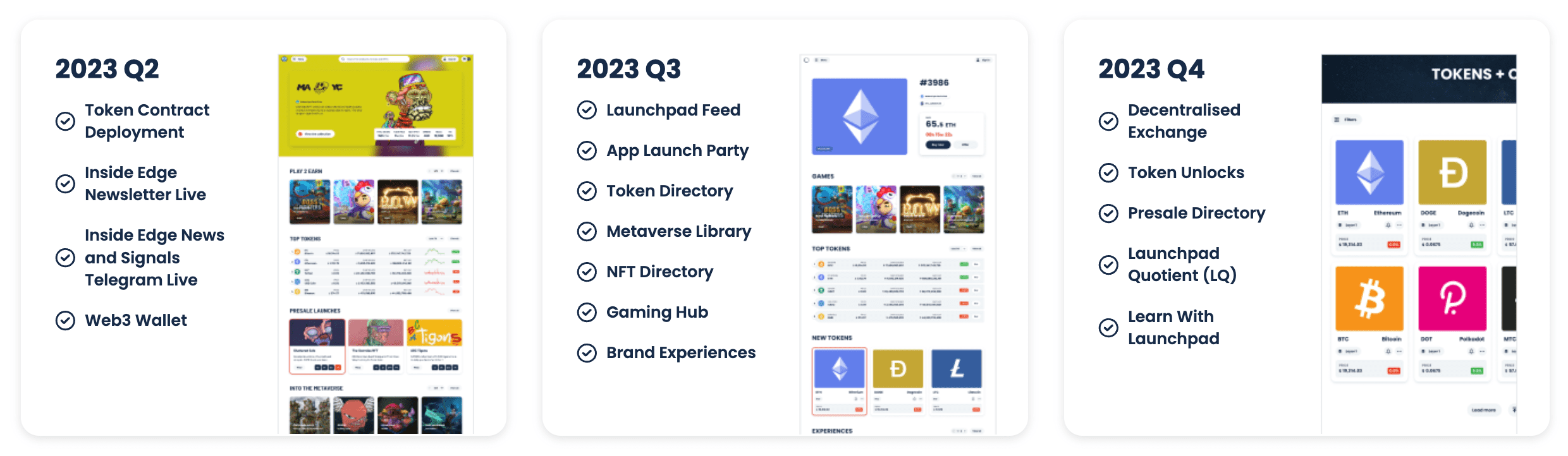 Launchpad roadmap