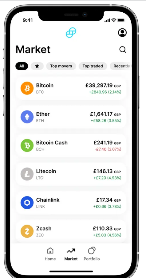 best crypto app with alets