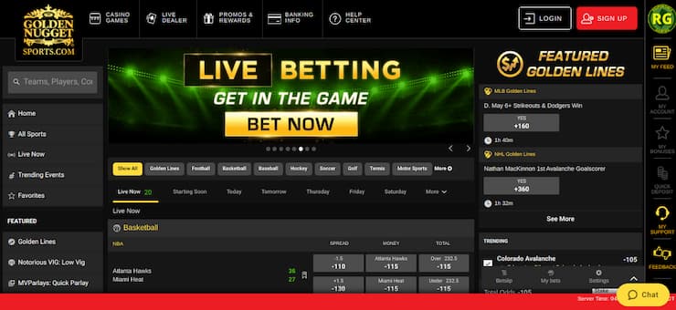 Golden Nugget sportsbook NJ