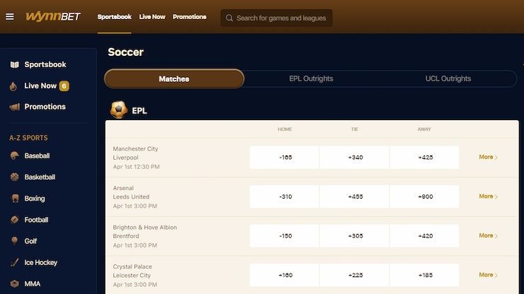 WynnBET Virginia Online Gambling Page