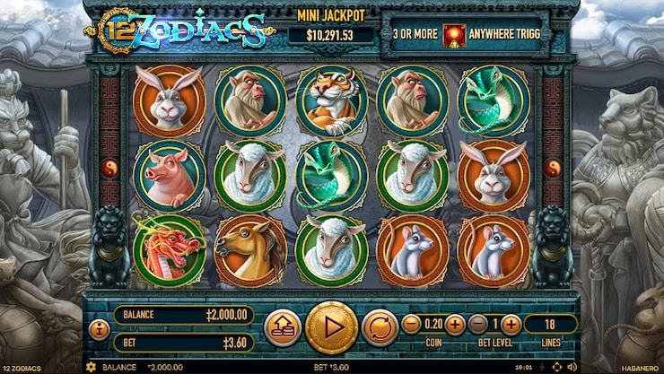 NJ Slots 12 Zodiacs