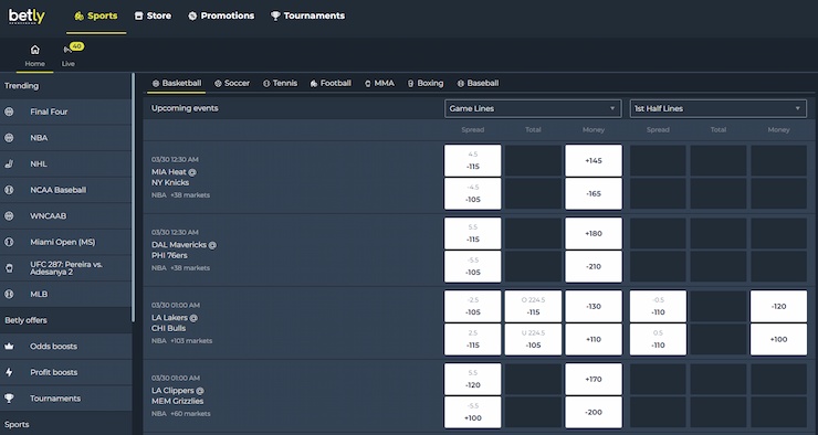 Betly Tennessee Online Gambling Page