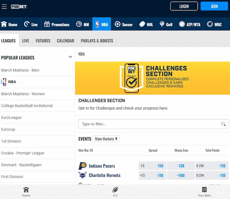 FoxBet New Jersey online sports betting site